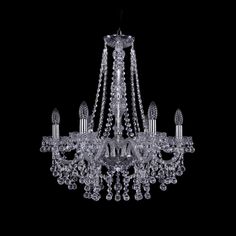 Хрустальная люстра 1409/6/195/h-63 Ni Bohemia Ivele Crystal