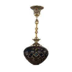 Хрустальная люстра 7003P/18 GB Amber-Blue/H-1B Bohemia Ivele Crystal