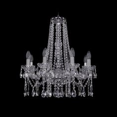 Хрустальная люстра 1413/8/200/h-61 Ni Bohemia Ivele Crystal