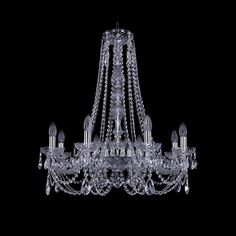 Хрустальная люстра 1406/8/240/h-75 Ni Bohemia Ivele Crystal