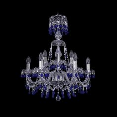 Хрустальная люстра 1410/6+3/195/XL-66 Ni V3001 Bohemia Ivele Crystal