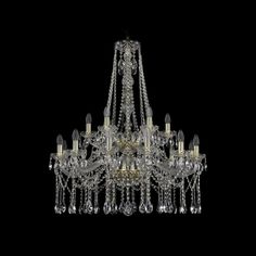 Хрустальная люстра 1413/12+6/300/h-96/2d G Bohemia Ivele Crystal