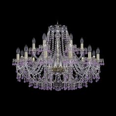 Хрустальная люстра 1410/12+6/300 G V7010 Bohemia Ivele Crystal