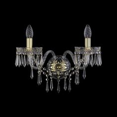 Хрустальное бра 1403B/2/195/XL G Bohemia Ivele Crystal
