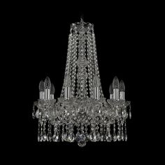 Хрустальная люстра 1413/10/165/h-62 Ni Bohemia Ivele Crystal