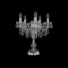Настольная лампа 1403L/5/141-47 Ni Bohemia Ivele Crystal