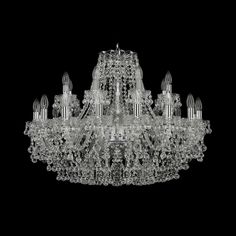 Хрустальная люстра 1409/16+8/300 Ni Bohemia Ivele Crystal