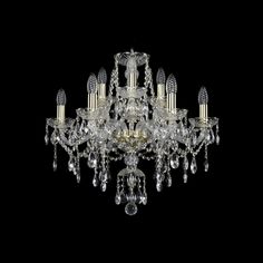 Хрустальная люстра 1415/6+3/200 G Bohemia Ivele Crystal