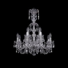 Хрустальная люстра 1402/8+4/195/XL-64 Ni Bohemia Ivele Crystal