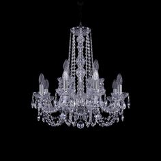 Хрустальная люстра 1402/8+4/195/h-60 Ni Bohemia Ivele Crystal