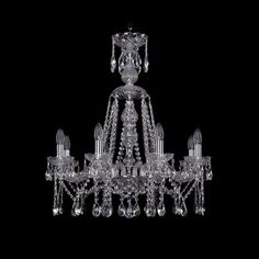 Хрустальная люстра 1413/8/220/XL-73 Ni Bohemia Ivele Crystal