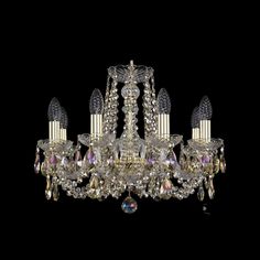 Хрустальная люстра 1402/8/160 G R801 Bohemia Ivele Crystal