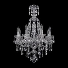Хрустальная люстра 1415/8/165/XL-70 Ni Bohemia Ivele Crystal