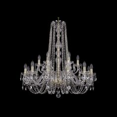 Хрустальная люстра 1402/12+6/300/h-90 G Bohemia Ivele Crystal