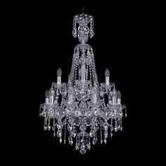 Хрустальная люстра 1415/10+5/200/XL-97/2d Ni Bohemia Ivele Crystal