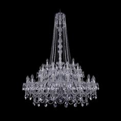 Хрустальная люстра 1411/20+10+5/400/h-155/2d Ni Bohemia Ivele Crystal