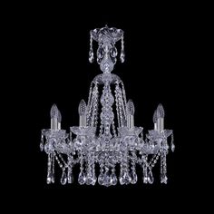Хрустальная люстра 1413/8/200/XL-66 Ni Bohemia Ivele Crystal