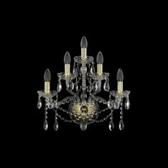 Хрустальное бра 1413B/2+2+1/165 G Bohemia Ivele Crystal