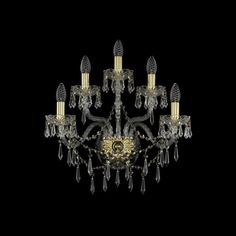 Хрустальное бра 1403B/2+2+1/195/XL G Bohemia Ivele Crystal