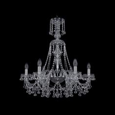 Хрустальная люстра 1409/6/240/XL-75 Ni Bohemia Ivele Crystal