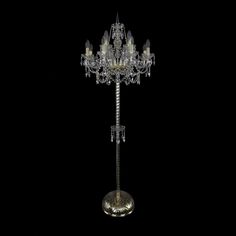 Торшер 1411T2/8+4/195-170 G Bohemia Ivele Crystal