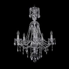 Хрустальная люстра 1415/5/200/XL-76 Ni Bohemia Ivele Crystal