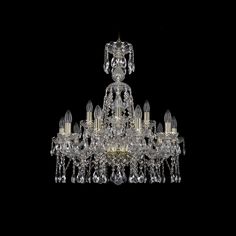 Хрустальная люстра 1413/10+5/220/XL-74 G Bohemia Ivele Crystal