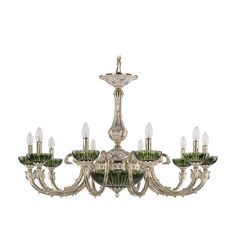 Хрустальная люстра 71109P/10/300 GW P Clear-Green/H-1K Bohemia Ivele Crystal