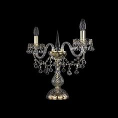 Настольная лампа 1409L/2/141-39 G Bohemia Ivele Crystal
