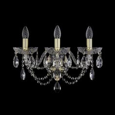 Хрустальное бра 1406B/3/195/XL G Bohemia Ivele Crystal