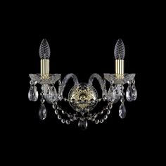 Хрустальное бра 1406B/2/160 G Bohemia Ivele Crystal