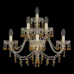 Хрустальное бра 1410B/3+2+1/240/XL G V1003 R721 Bohemia Ivele Crystal