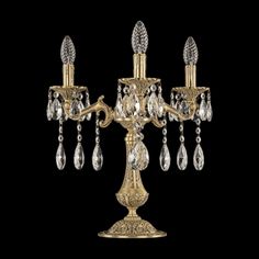 Хрустальная настольная лампа 7202L/3/125 A FP Bohemia Ivele Crystal