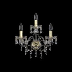 Хрустальное бра 1403B/2+1/160 G Bohemia Ivele Crystal