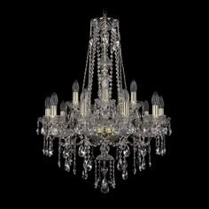 Хрустальная люстра 1415/10+5/220/h-86 G Bohemia Ivele Crystal