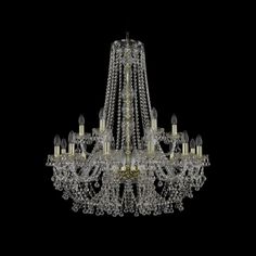 Хрустальная люстра 1409/12+6/300/h-95 G Bohemia Ivele Crystal