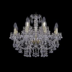 Хрустальная люстра 1409/8+4/195 G Bohemia Ivele Crystal
