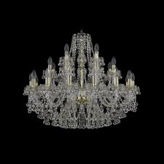 Хрустальная люстра 1409/16+8+4/300 G Bohemia Ivele Crystal