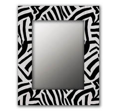 Зеркало настенное Дом Корлеоне Зебра 04-0045-65х80 65 х 80 см, белый/черный