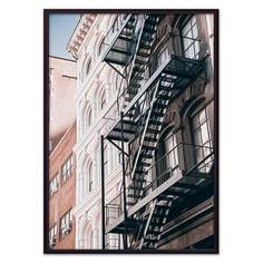 Постер в рамке Здание с лестницей 21х30 см Дом Корлеоне