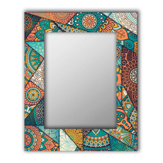Настенное зеркало Бирюзовый калейдоскоп 04-0113-60х60 Дом Корлеоне