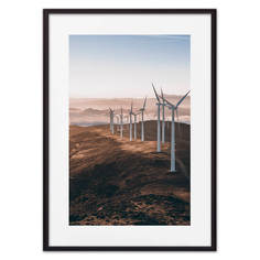 Постер в рамке Ветрогенераторы 50х70 см Дом Корлеоне
