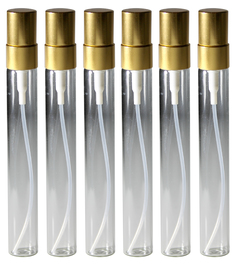 Флакон Aromaprovokator для духов стекло спрей металл золото 10 ml набор 6 шт