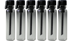 Пробники (фиолки) Aromaprovokator для духов 1 ml крышка черная набор 100 штук