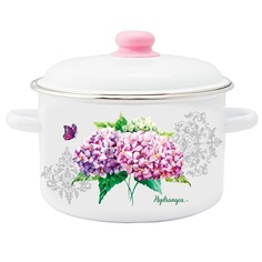 Кастрюля эмал цил Гортензия 3,0л ТМ Appetite