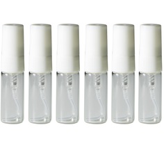 Флаконы для духов Aromaprovokator стекло, спрей белый пластик 3 ml набор 6 шт