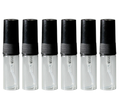Флаконы для духов Aromaprovokator стекло, спрей черный пластик 3 ml набор 6 шт