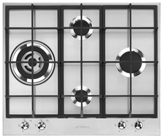 Встраиваемая варочная панель газовая Smeg PX364L Silver