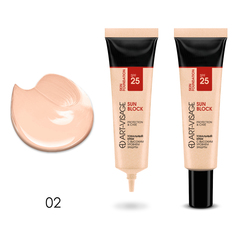 Тональный крем "SUN BLOCK" с защитой spf 25 ART-VISAGE 02 Абрикосовый
