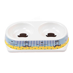 Миска для домашних животных Bobo, двойная, желтая, 180 мл Bo&Bo